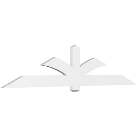 Ekena Millwork Redmond Architectural Grade PVC Gable Bracket, 108"W x 22 1/2"H x 2"D x 6"F, 5/12 Pitch GBP108X23X0206RED00